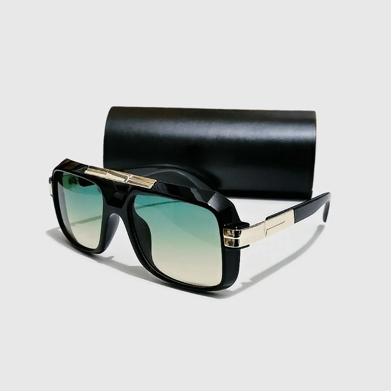 الصندوق الأصلي MOD663 النظارات الشمسية للإناث الذكور مصمم ريترو المعادن إطار كبير النظارات الشمسية للإناث الذكور النظارات الشمسية الشعبية #1