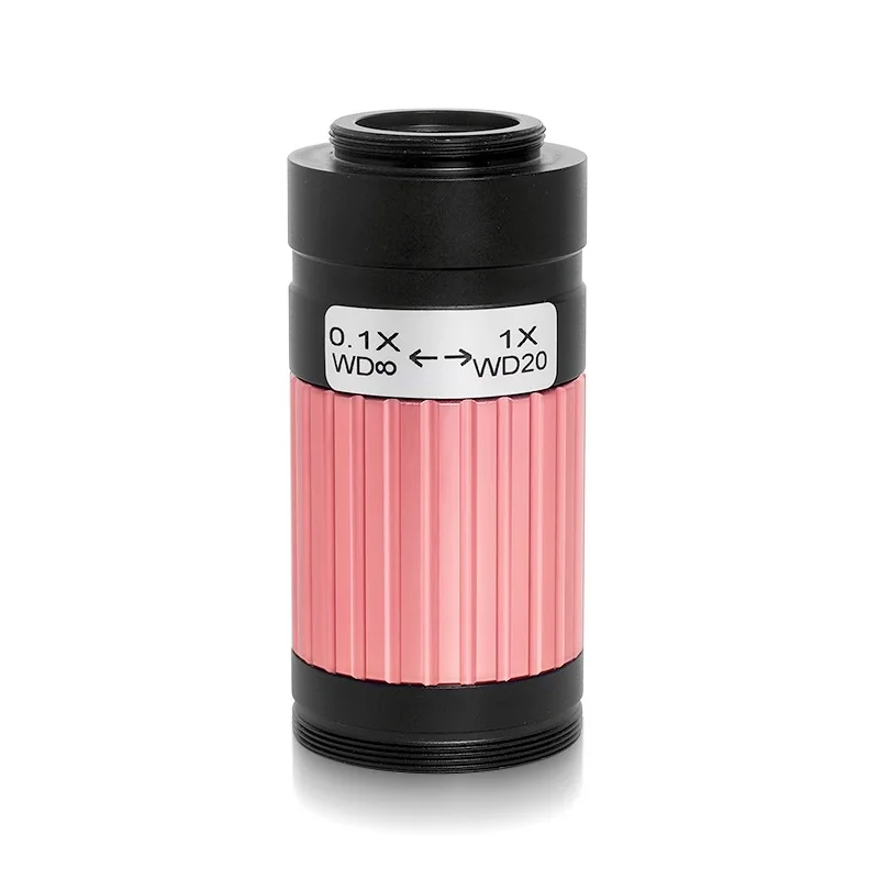CCD Interface Microscope Lens 80-600X HD Large Field of View Large Vision Long Working Distance Continuous Zoom