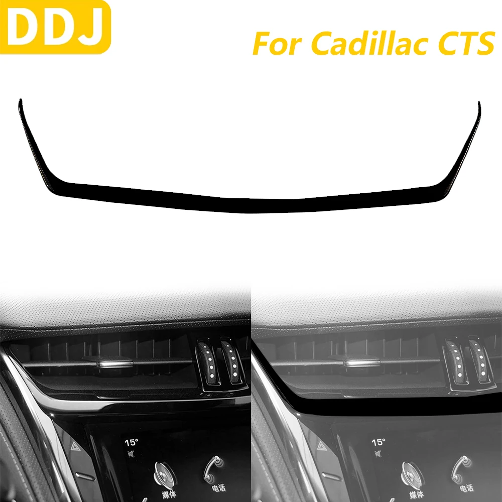 

Для Cadillac CTS 2014-2019 Piano Black Center вентиляционное отверстие кондиционера рамка крышка панели автомобильные аксессуары внутренняя наклейка