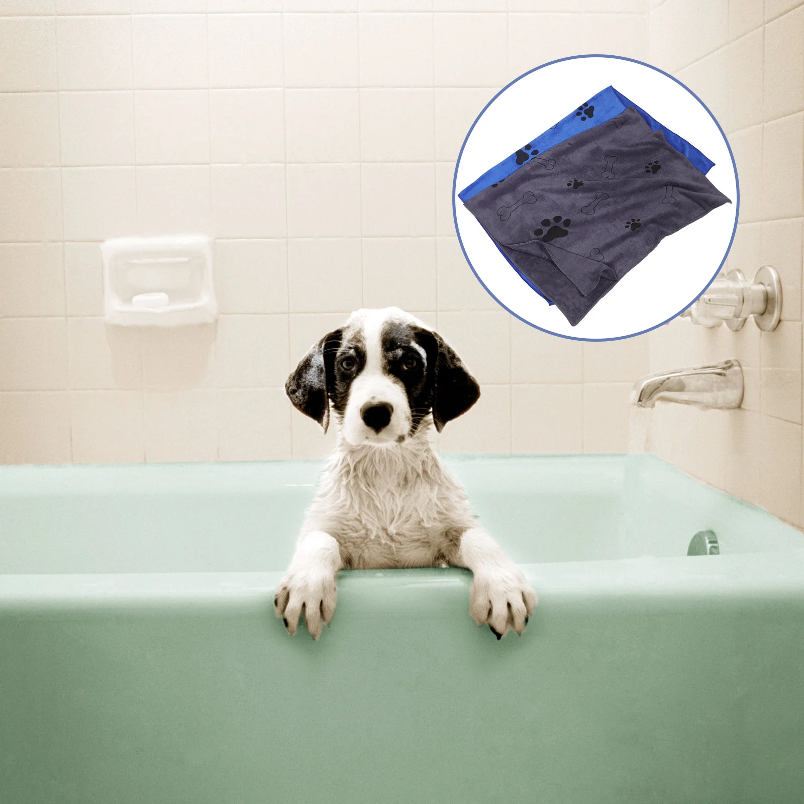 

2pcs 40" X 25.6" Pet Quick Dry Bath Towel Microfiber Absorbent Dog Cat Grooming Towels For Large Small Dogs Cats Water Absorbent