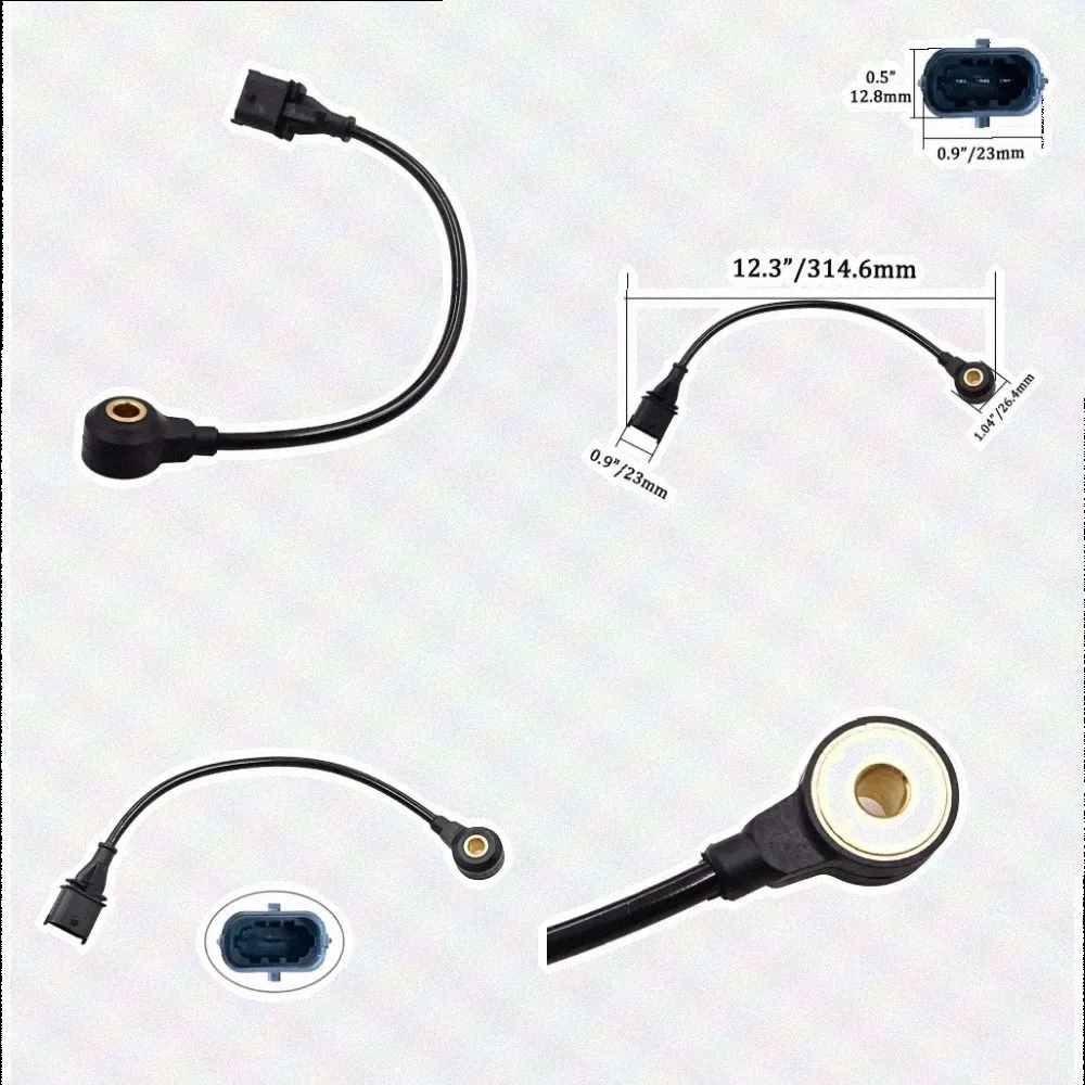 Vibration Monitor Knock Sensor Accurate Detection Harsh Condition Resistant Black For Engine Knocking Prevention