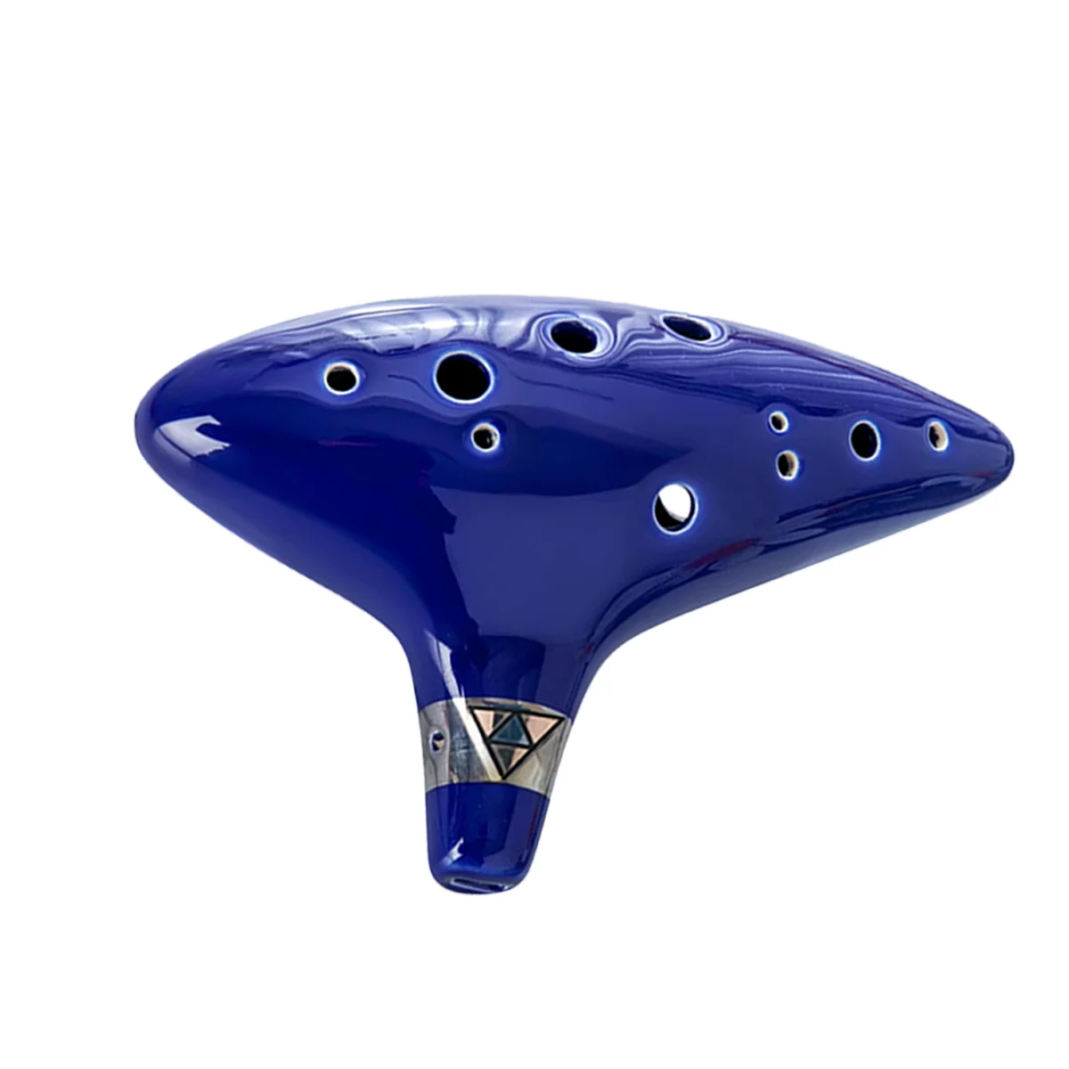 

Miwayer Professional 12 Tones Alto C Ocarina, Portable Ceramic Musical Instrument with Neck Cord Carry Bag, Blue