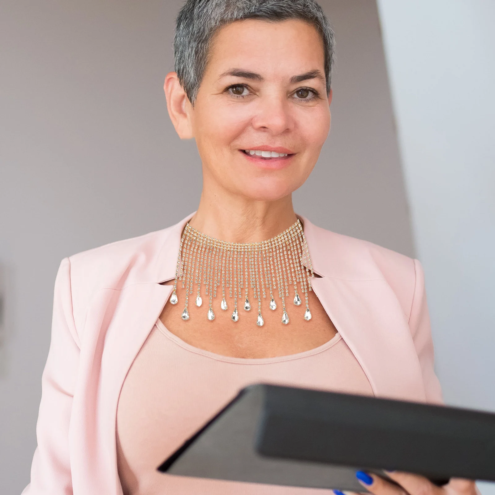 

Rhinestone Tassel Fringe Trim Shiny Metal DIY Chain for Clothing Decoration Craft Projects Bag Hat Buckle Accessories