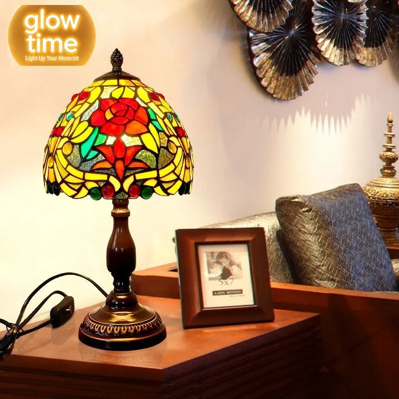 American desk lamp Bedroom bedside lamp High sense retro home light luxury simple romantic sleep night light