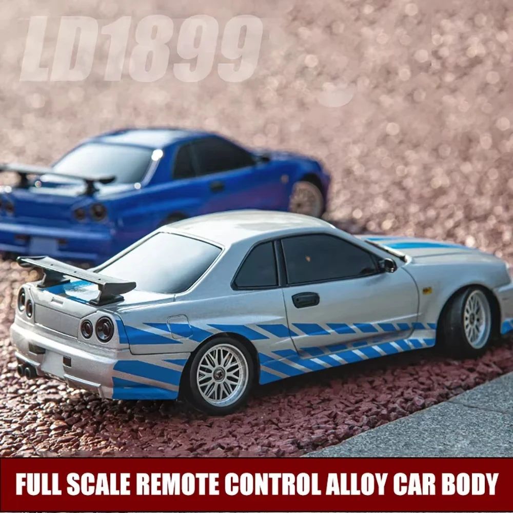 LDRC  RC Model Drift Car 2.4G  LD1899 With Gyroscope On-Road Alloy Body Shell Racing Car Adult Children Toys Gift
