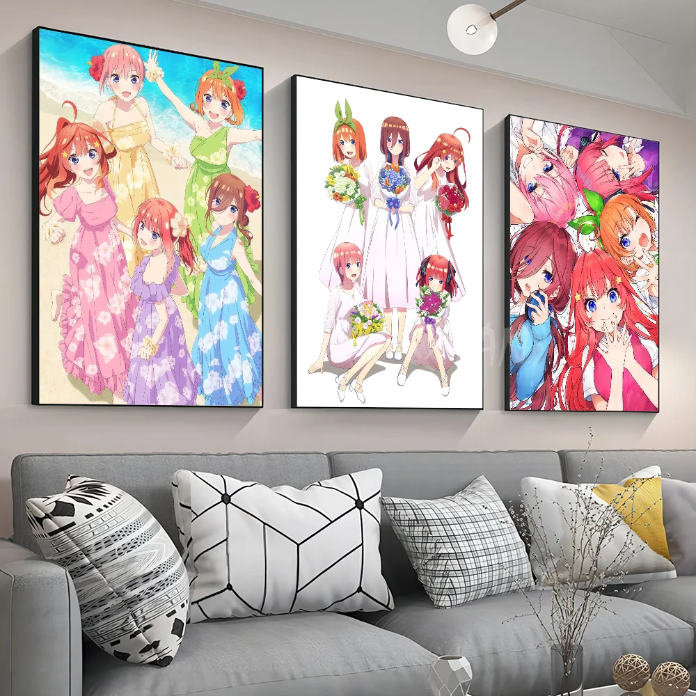 1pc Quintessential Quintuplets Poster Stickers Art Wall Murals Decor Game Room Decor Gifts Kawaii HD Painting Cat Cars