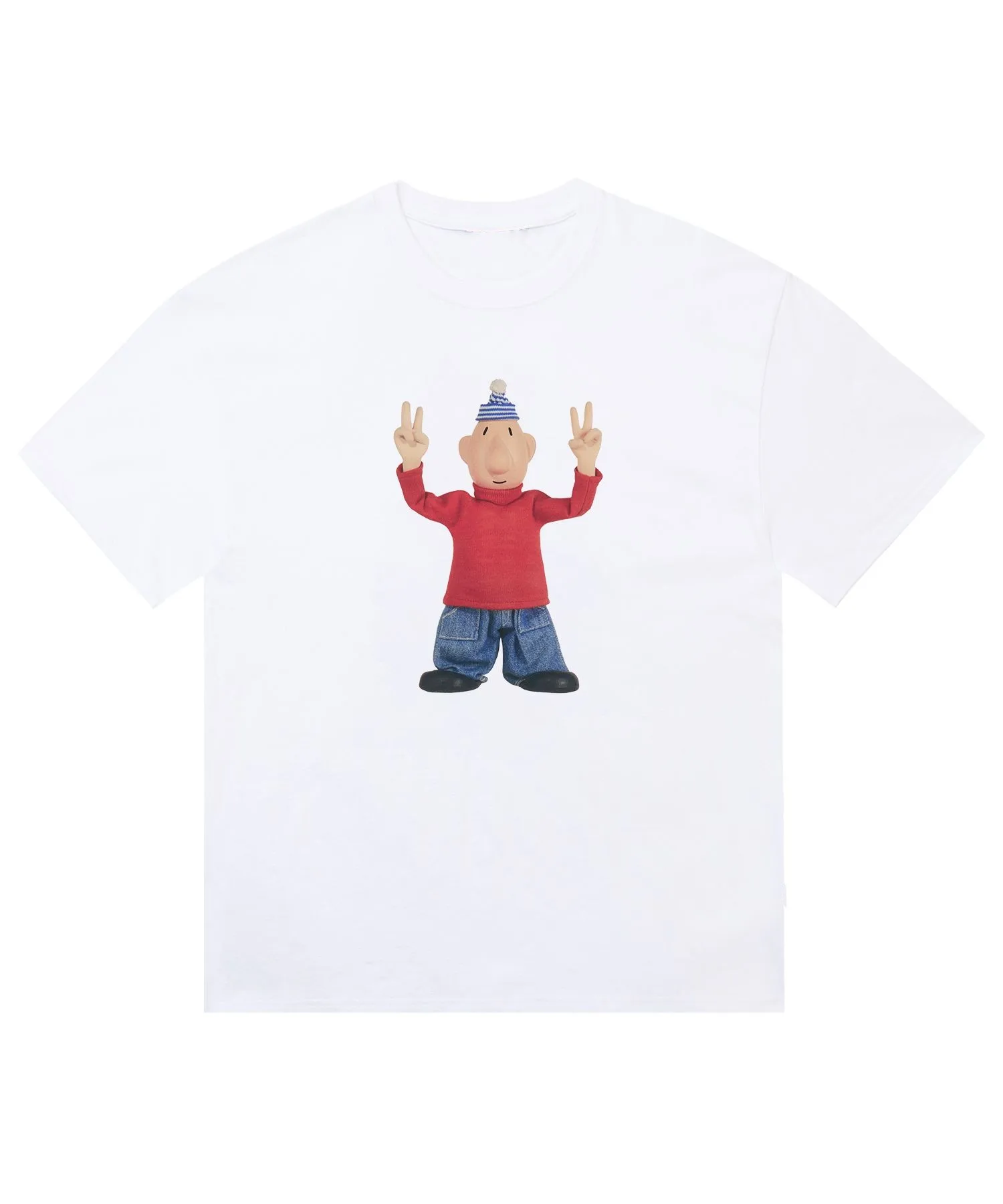 Fashion Trend Short Sleeve Round Neck Casual Loose Ballad Style Unisex Sports Fun Cartoon Character Print T-shirt