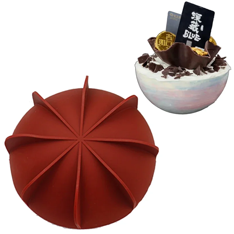 Big Size Silicone Hemisphere Pan Dome Baking Mold Ball Shaped Cake Half Sphere Planet Mould For Chocolate Jelly Pudding Earth