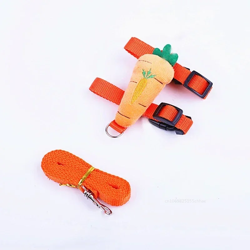 Walking Bunny Guinea Pig Harness Outdoor for Small Animals Cute Pet Rabbit Harnesses and Leash Hamster Chinchilla Accessories