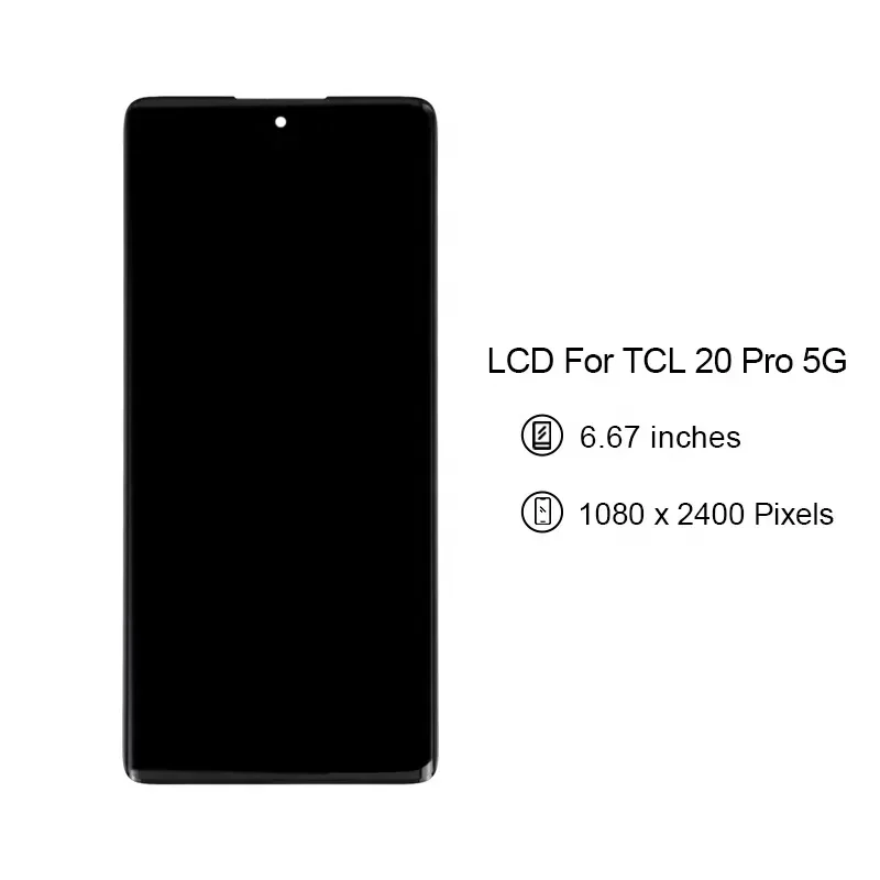 شاشة هاتف جديدة للبيع بالجملة لـ TCL 20 Pro 5G Lcd أصلية لشاشة TCL 20 Pro Pantalla لـ TCL 20 Pro 5G شاشة Lcd بديلة