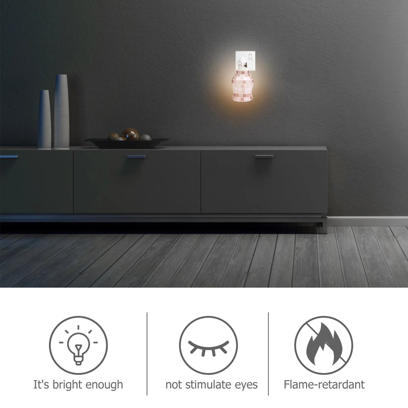 

1Pcs Glass Warmer Fragrance Wax Burner Night Light Electric Plug-in Aromatherapy Lamp Portable for Yoga