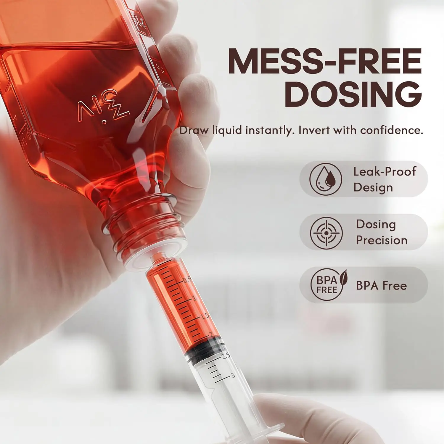 Silicone Single Hole Bottle Stoppers for Syringe, 3 Sizes Leakproof Liquid Bottle Insert Fit Multiple Bottle Neck, 30 Pack Each view 4