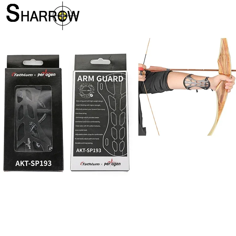 

Archery Arm Guard Adjustable Carbon Material UTX Rope Buckle for Traditional Hunting Recurve Bows Shooting Training Protector