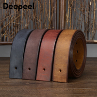 100-125cm First Layer Pure Cowhide Men's Belt Headless Pin Buckle Belts Strip Genuine Leather Thickening Vintage Mens Waistband