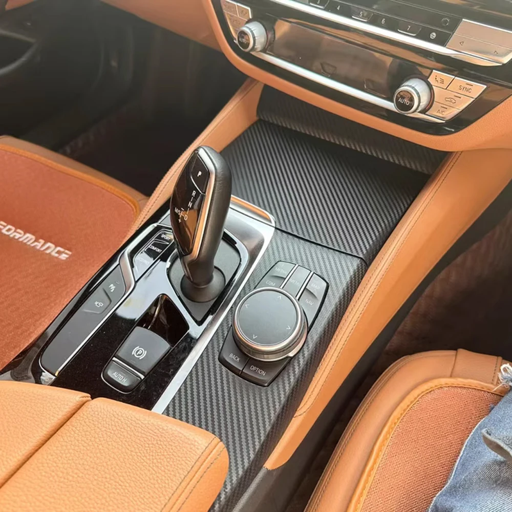 

For BMW 5 Series G30 2018-2023 Car-Styling 3D/5D Carbon Fiber Car Interior Center Console Color Molding Sticker Decals Parts