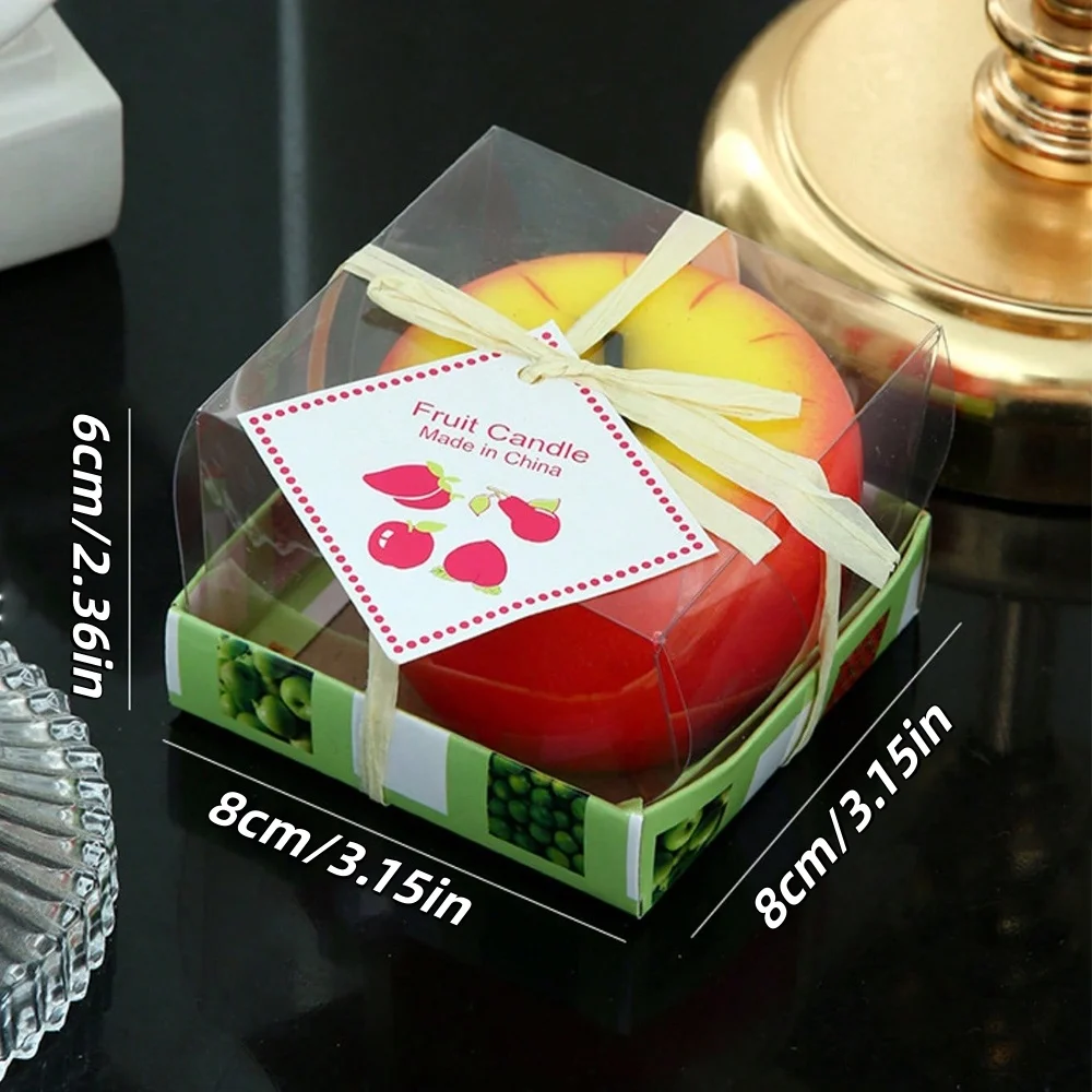 1/3 قطعة شمعة التفاح الروائح هدايا عشية عيد الميلاد المنزل معنى السلام شمع الصويا شمعة الديكور ترحيب الهدايا لوازم الحفلات