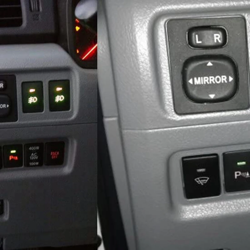 4-poliger 12-V-Druckknopfschalter mit LED-Hintergrund anzeige für Nebels chein werfer drl LED-Licht leiste (33x22mm)