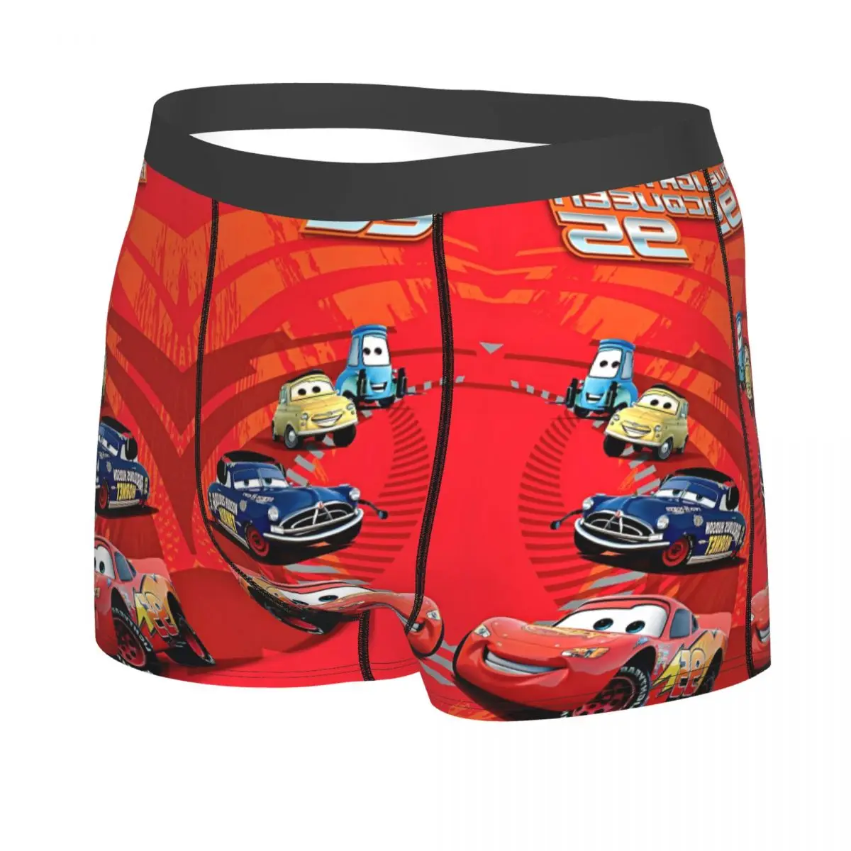 Крутое нижнее белье Lightning Mcqueen по индивидуальному заказу, мужские трусы-боксеры с мультяшным рисунком, шорты, мягкие трусы