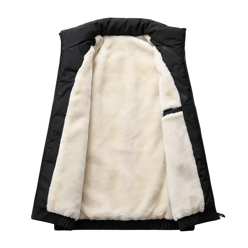 Padded Vest Men\'s Winter New Men Down Cotton Vest Warm Canvas Horse Jacket Youth Sleeveless Athletic Big Size Men\'s Clothing 6XL