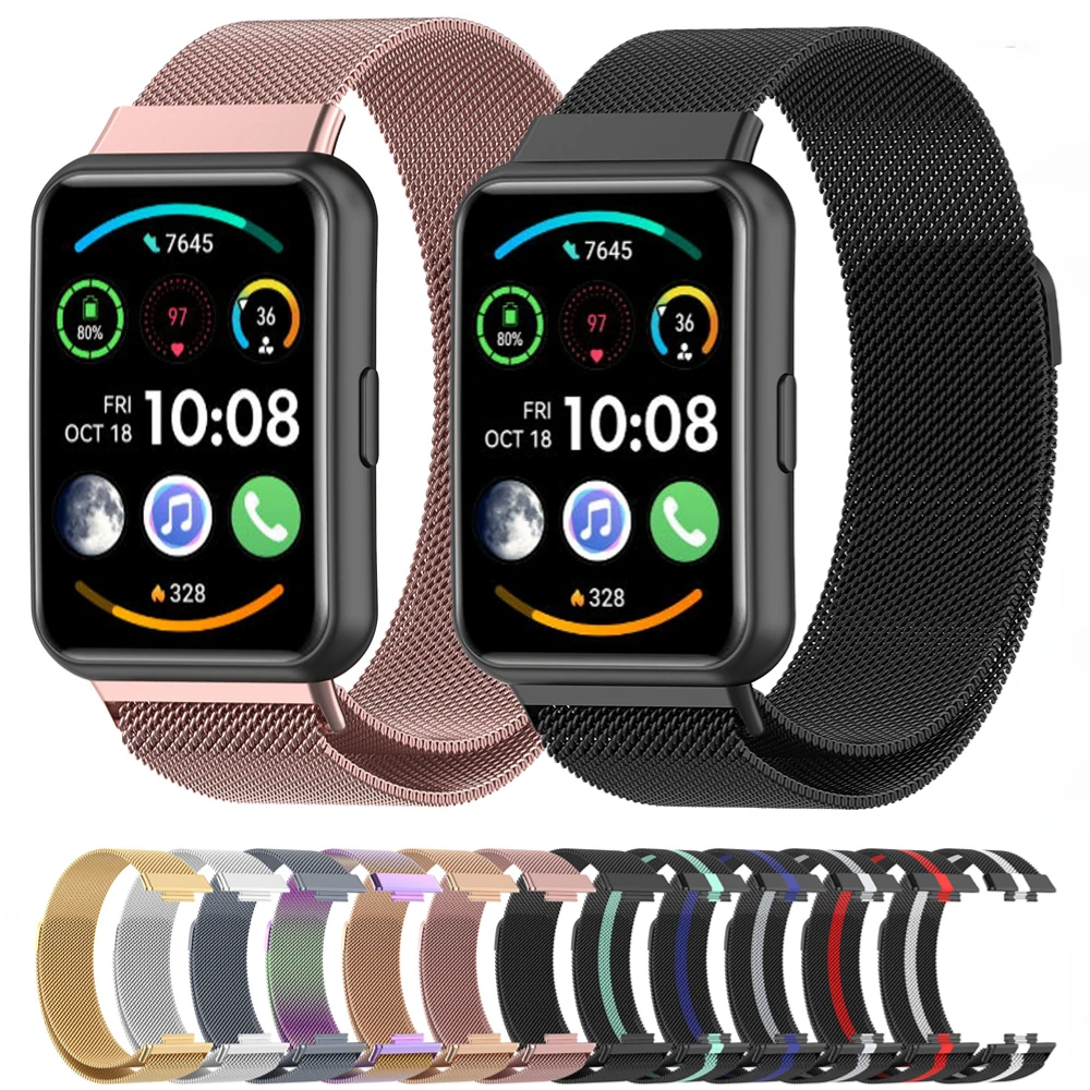 Milanese Loop Band For Huawei Watch Fit 2 Strap Smart Watch Magnetic Stainless Steel Accessories For Huawei Watch Fit 2 Bracelet