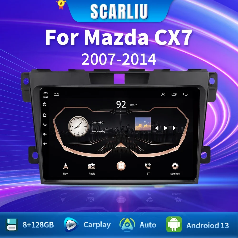 

For MAZDA CX-7 CX7 CX 7 2007 2008 2009 2010 2011 - 2014 GPS Navigation Multimedia Player 4G Carplay 2 Din Android 13 Car Radio