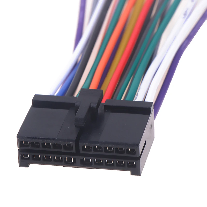 1PCS  14cm Car Radio Wire Harness 20pin Audio Wiring Adapter Cd Dvd Connector Cable T-plug Power Cord Modified Parts
