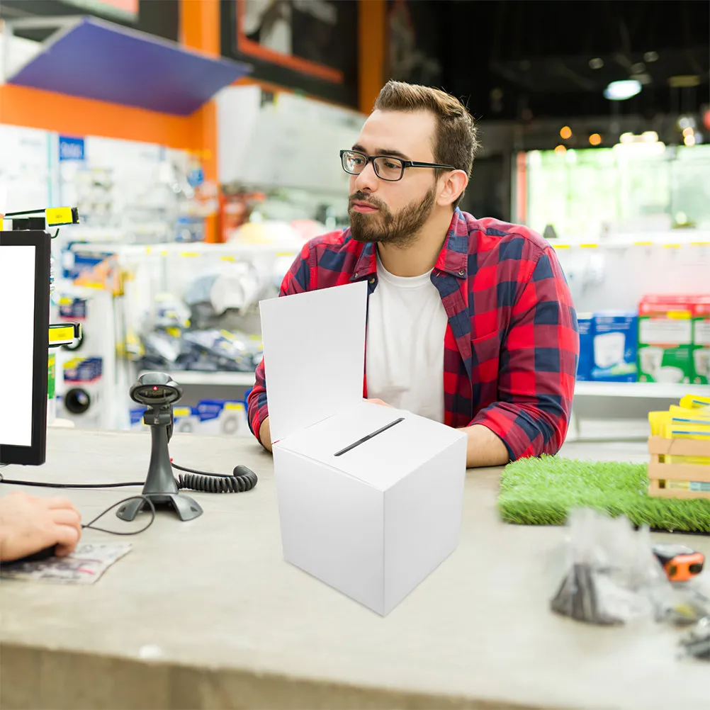 

8Pcs Raffle Box Multi-Function Lottery Container for Office Party Annual Meeting Ticket Collection Ballot Box Reusable Sturdy