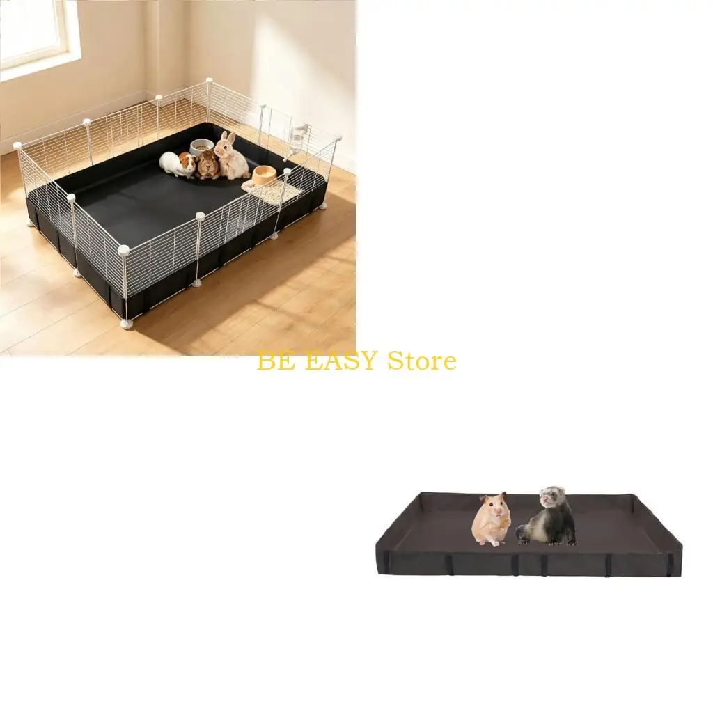 e28f-coated-cloth-small-animal-cage-base-cover-waterproof-floor-pad-with-border-wall-washable-indoor-enclosure-sheet-dark