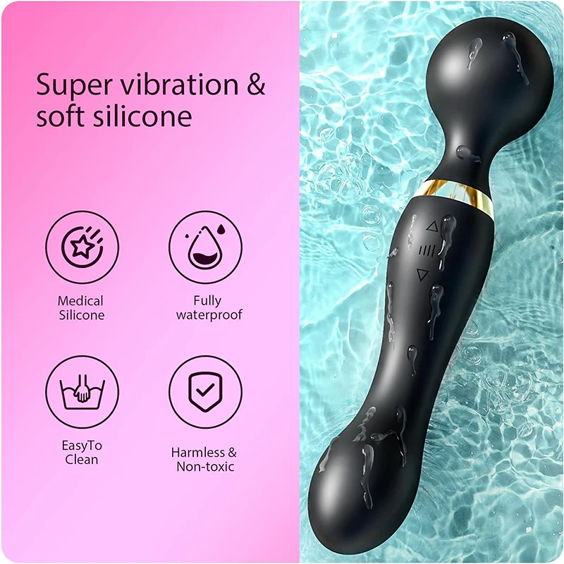 Mini Massager 20 Modes 8 Vibration For Relieving Muscle Tension In The Back Neck Shoulders Legs And Feet Deep Tissue Massage