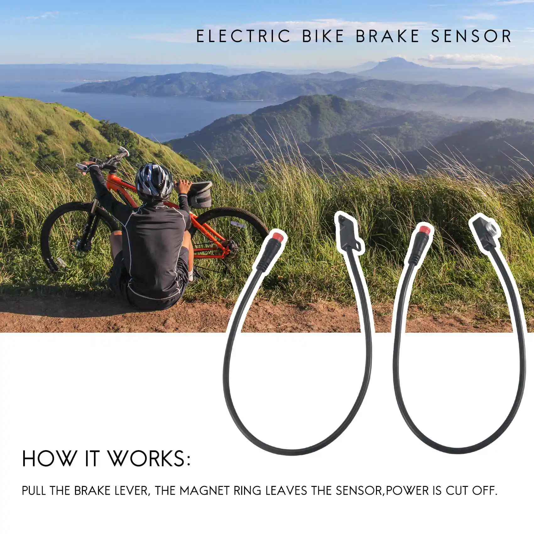 【CYBER MONDAY】Electric Bike Brake Sensor Power Cut Off Brake Shifter Combined Hydraulic Brake 2 Pin Waterproof Connector