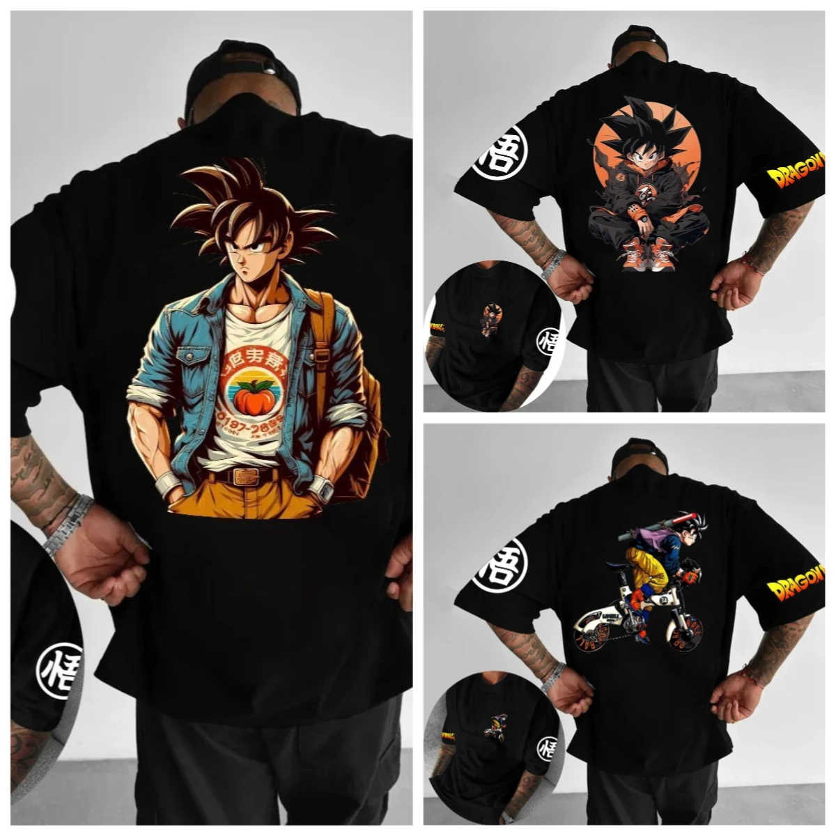 2025 Estate di vendita calda Nuovo Anime Dragon Ball Serie T-shirt 3D Moda girocollo a maniche corte Casual Street Top traspirante