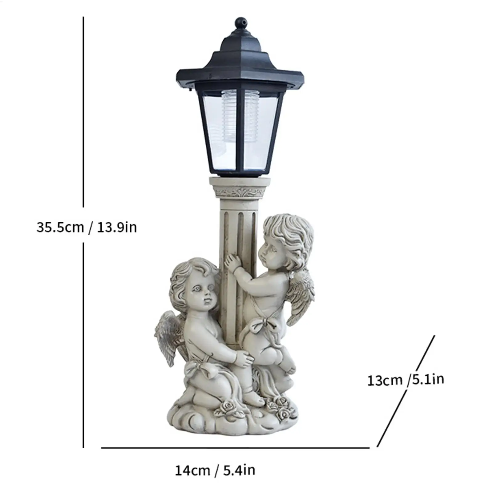 Solar Garden Lights Statue Auto On/off Resin Sculpture Lighting Lawn Decorations Figurines For Home Garden Yard Lawn Balcony - view 6