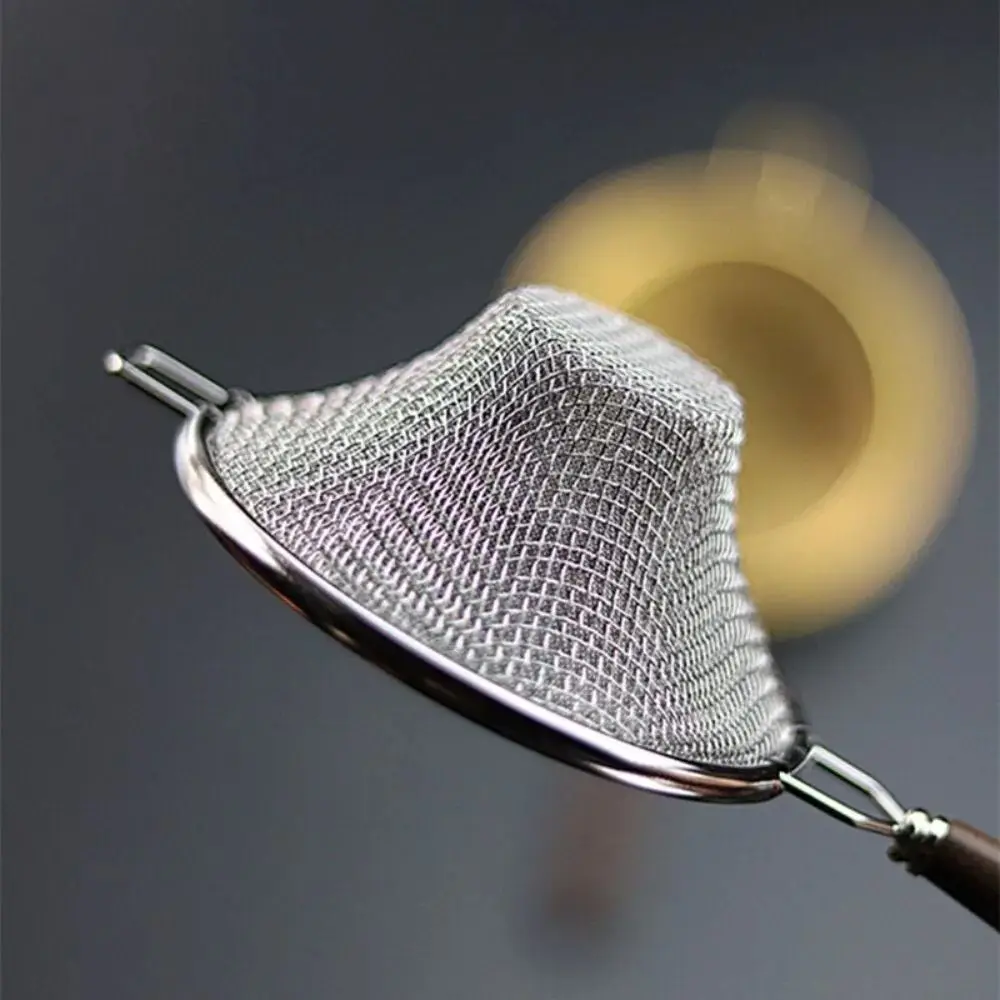 New Wooden Handle Tea Infuser Fine Mesh Stainless Steel Tea Strainer Practical Kongfu Tea Tea Filter