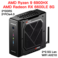 AOOSTAR GODX AMD Ryzen 9 6900HX Mini PC AMD Radeon RX 6600LE Dedicated Card DDR5 PCIe4.0 WIFI AX210 2.5G Lan Gamer PC Computer