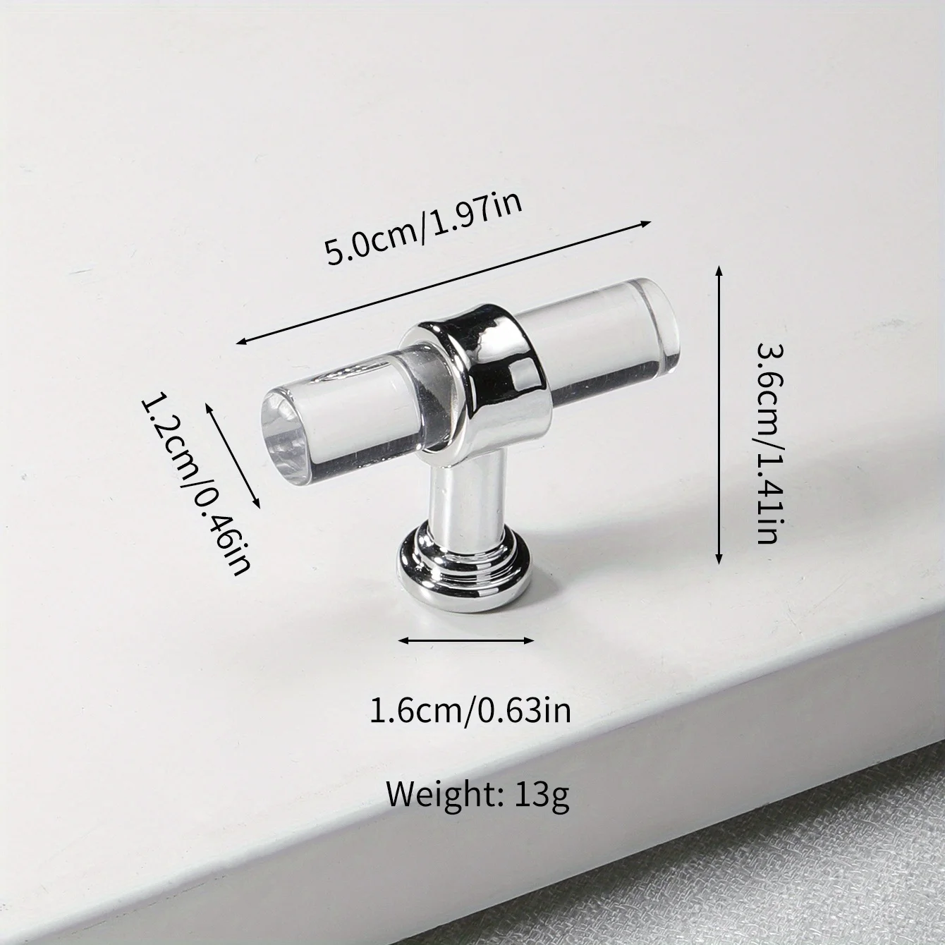 1 Stuk Moderne Minimalistische Acryl Handgrepen-Perfect Voor Garderobedeuren, Lades, Kasten En Schoenenkasten!