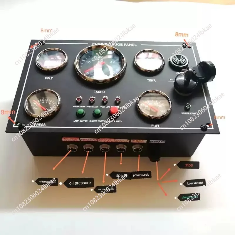 Diesel engine control panel, dashboard switch panel Marine dashboard Waterproof marine 3   5   10   meters