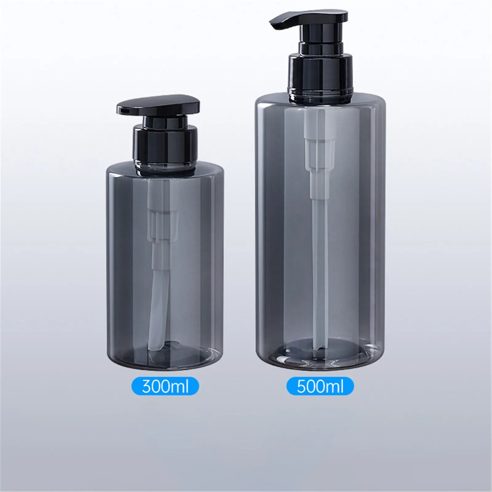 Soap Bottle with Gold Pump Large 300/500ml Black Shampoo Shower Gel Conditioner Body Wash Lotion Dispenser for Hotel Bathroom