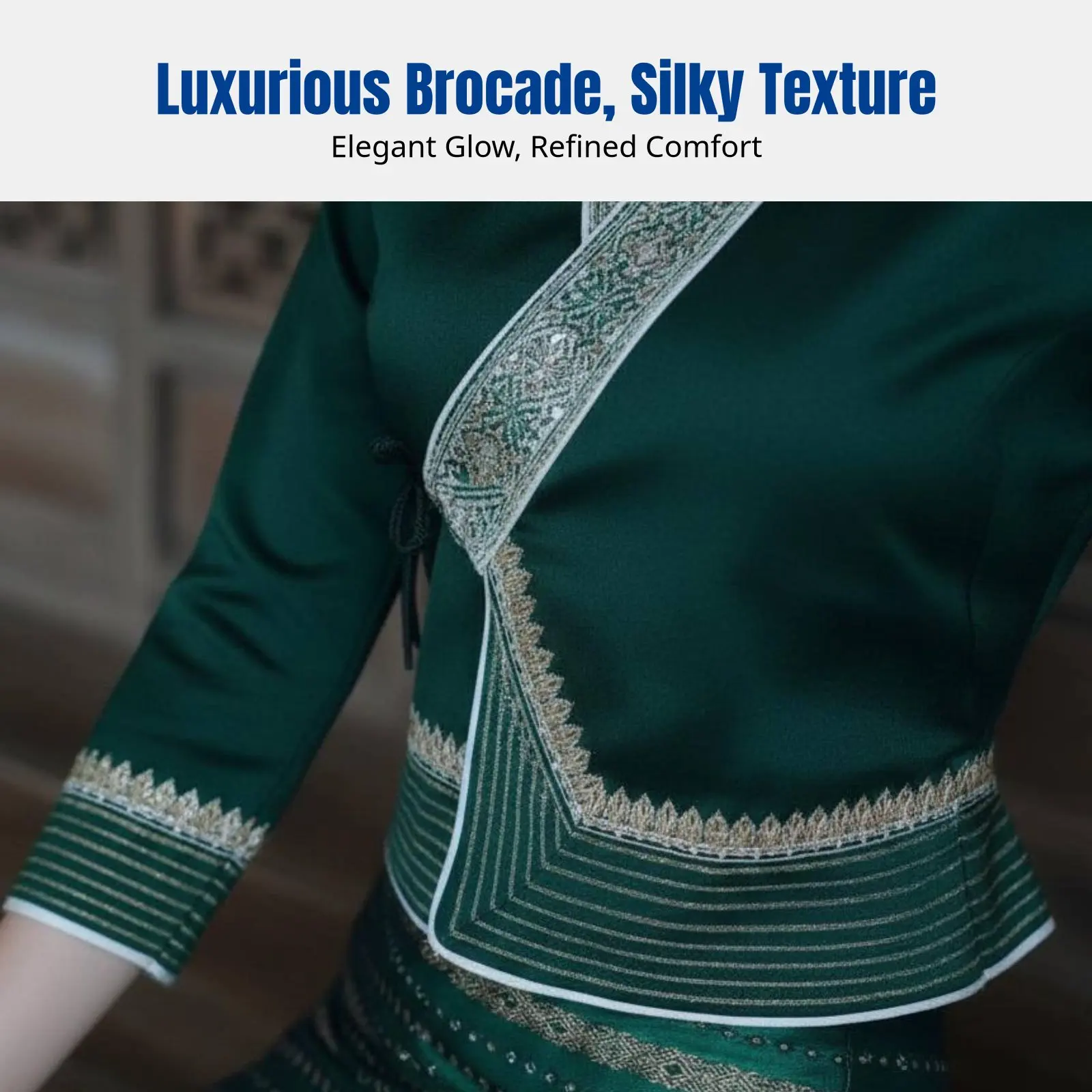 

Embroidered Dai Brocade Skirt Set, Thai Ethnic Dress, Artistic Photography, Dance, Travel Wear for Women