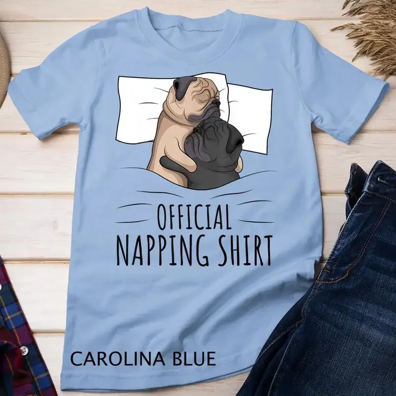 Sleeping Pug Lover Dog Official Napping Unisex T shirt