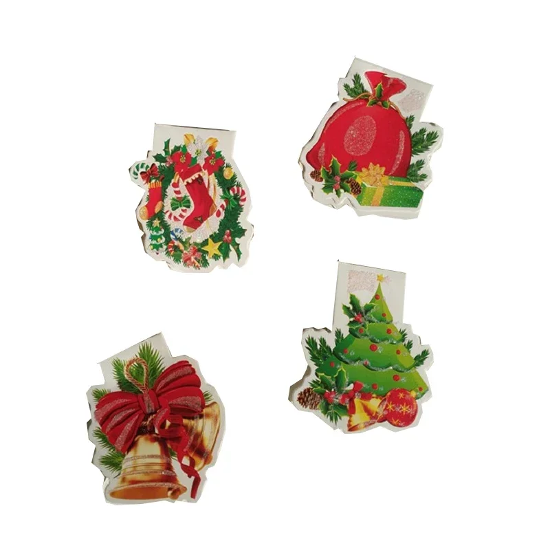 

10Pcs tree Santa hat DIY hand decoration gift cards Pendant Greeting Christmas card cards decoration Xmas Party 7*8.3CM