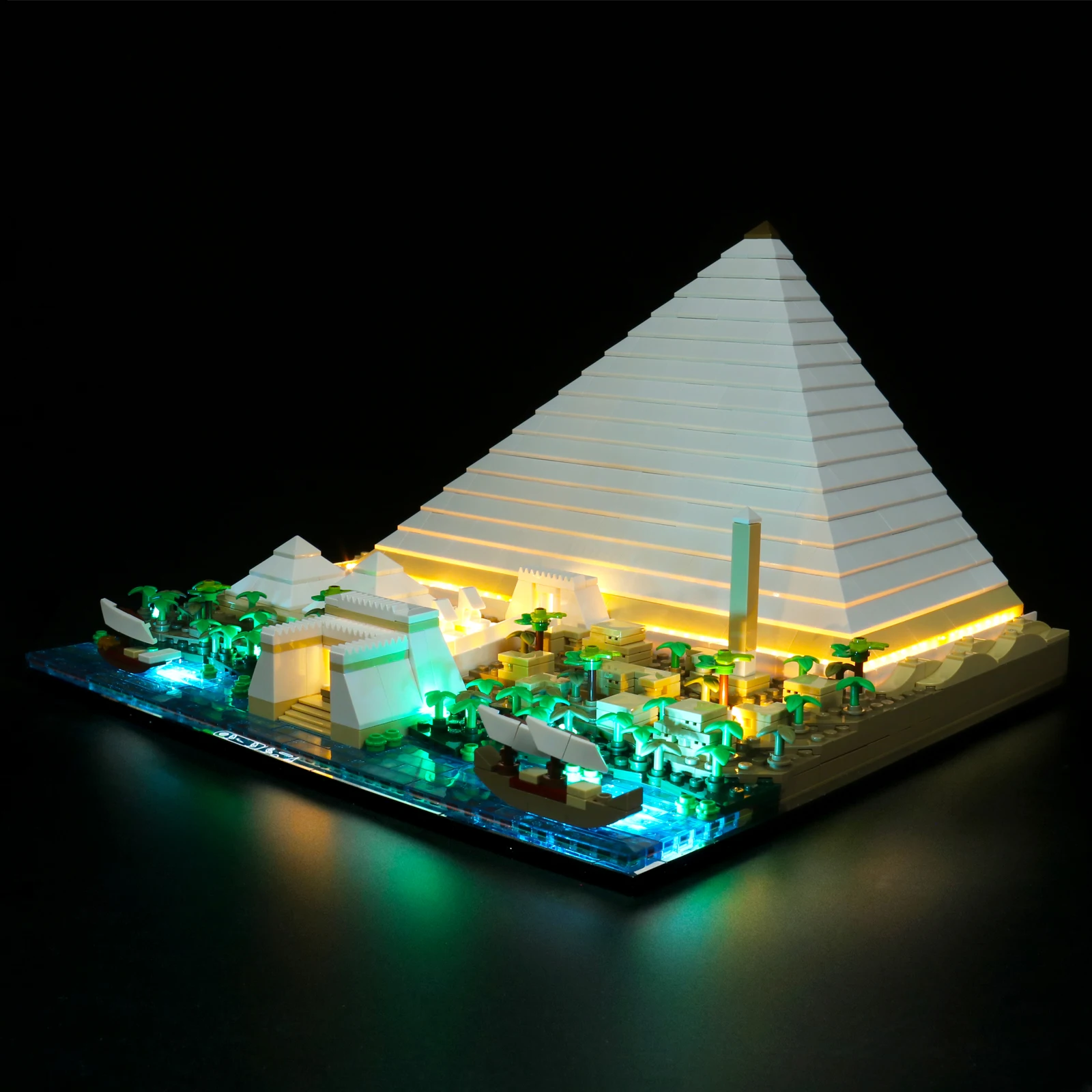 Lazishi LED Light  For 21058 Great Pyramid Building Blocks  (NOT Include The Model) DIY Bricks Toys