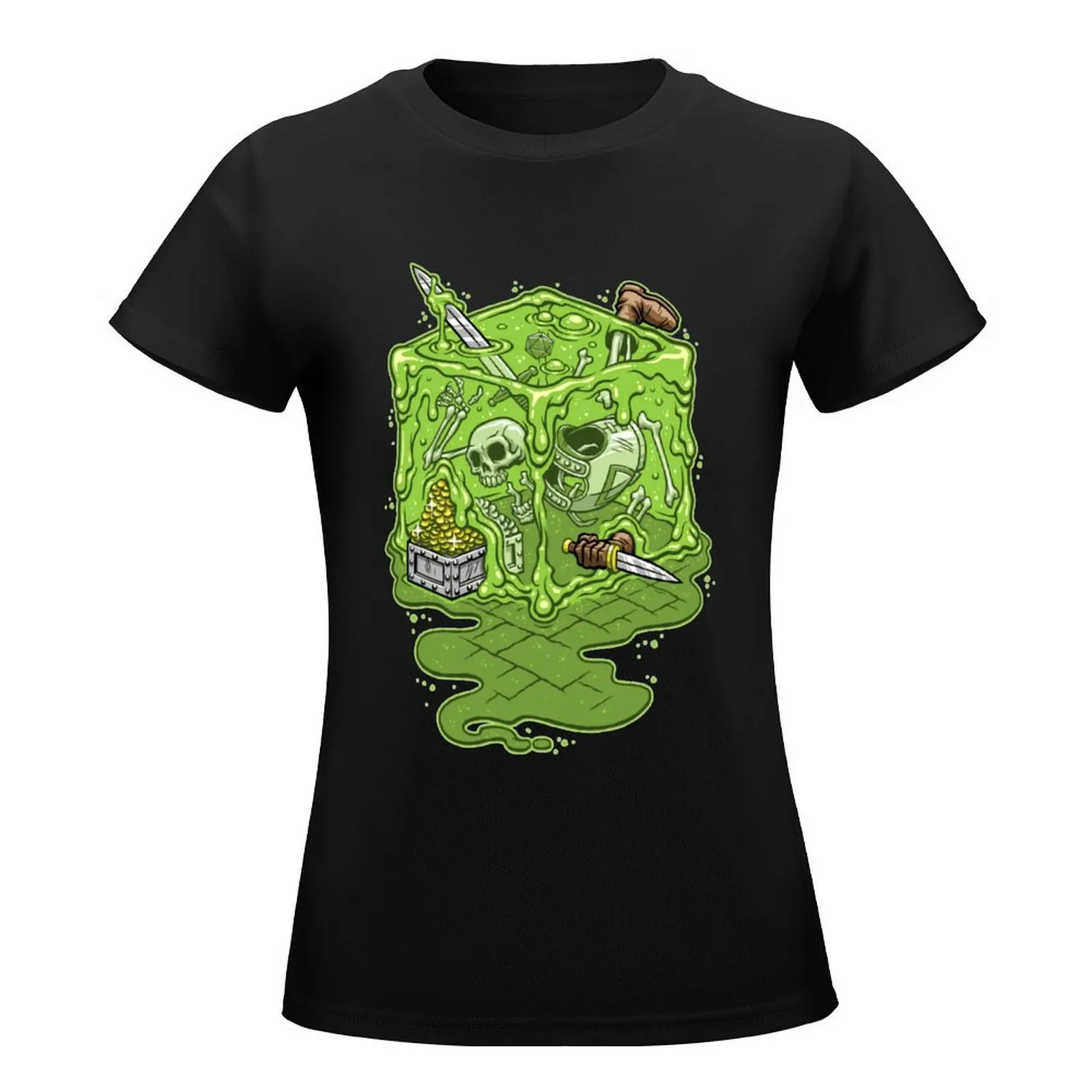 GELATINOUS CUBE! T-Shirt shirts graphic tees funny animal prinfor rock and roll t shirts for Women