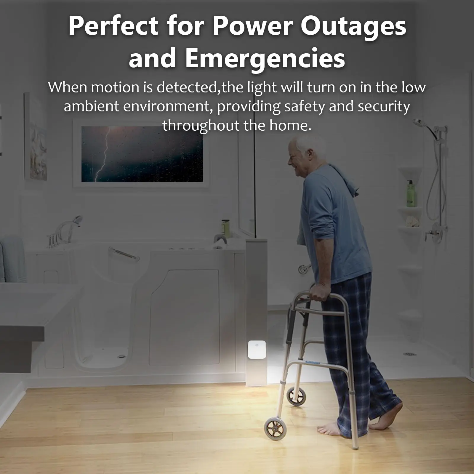 

D5 LED Night Light Human Motion Sensor Lamp USB C Rechargeable Closet Light Wireless LED Wall Lamp For Stairs Closet Kitchen Bed