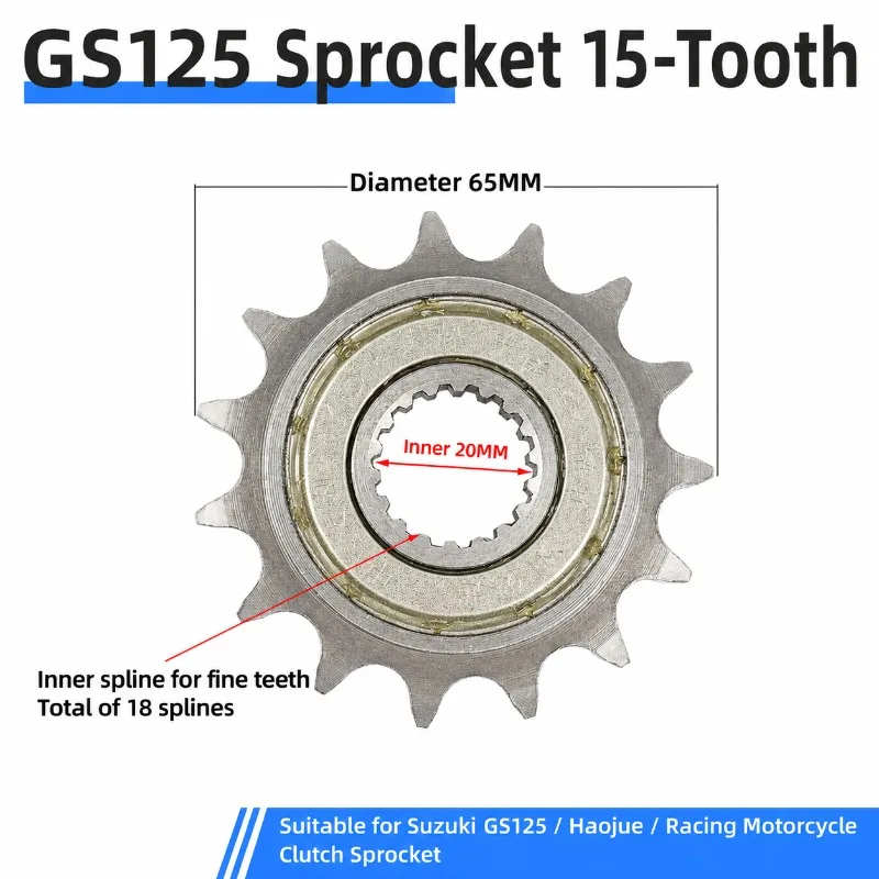 Motorbike 15T Coast Sprocket Fuel Saving Cog 420 428 Chain Type Cub Bike 90cc 110cc Drivetrain Replacement Gear Energy