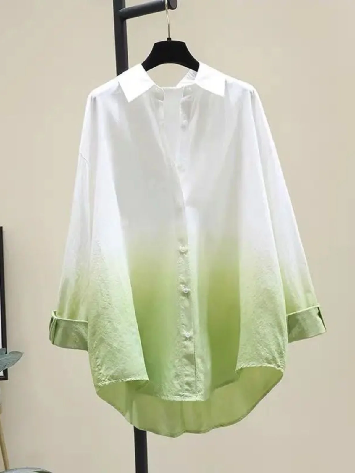 

Свободный женский топ на пуговицах irt Casual Street Sle Long Sve Топ на пуговицах Fem Faion Удобная верхняя одежда