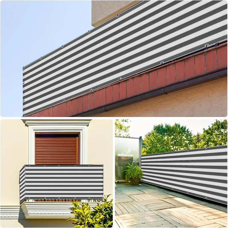 2 Colors 85% Anti-UV HDPE Sunhade Net Home Garden Courtyard Fence Netting Balcony Privacy Screen
