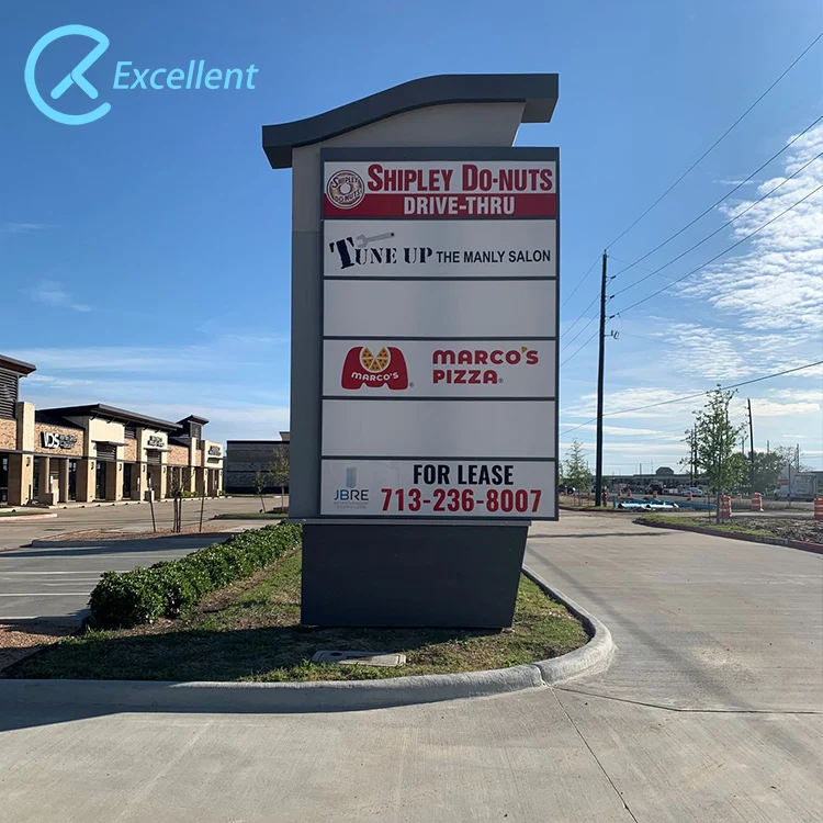 في الهواء الطلق الإعلان مول بلازا التوجيه Led الطوطم ثلاثية الأبعاد عرض مضيئة Wayfinding عمود تسجيل اتجاهي علامة الطوطم #6