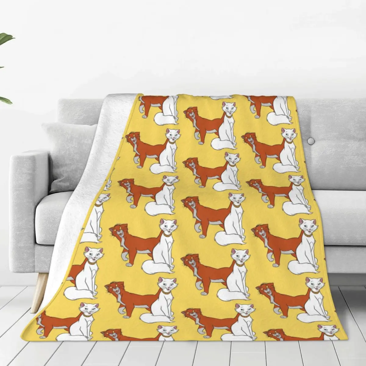 

Custom Thomas O'Malley Cartoon Blanket Soft Fleece Autumn Warm Flannel Throw Blankets for Sofa Car Bed Bedspread