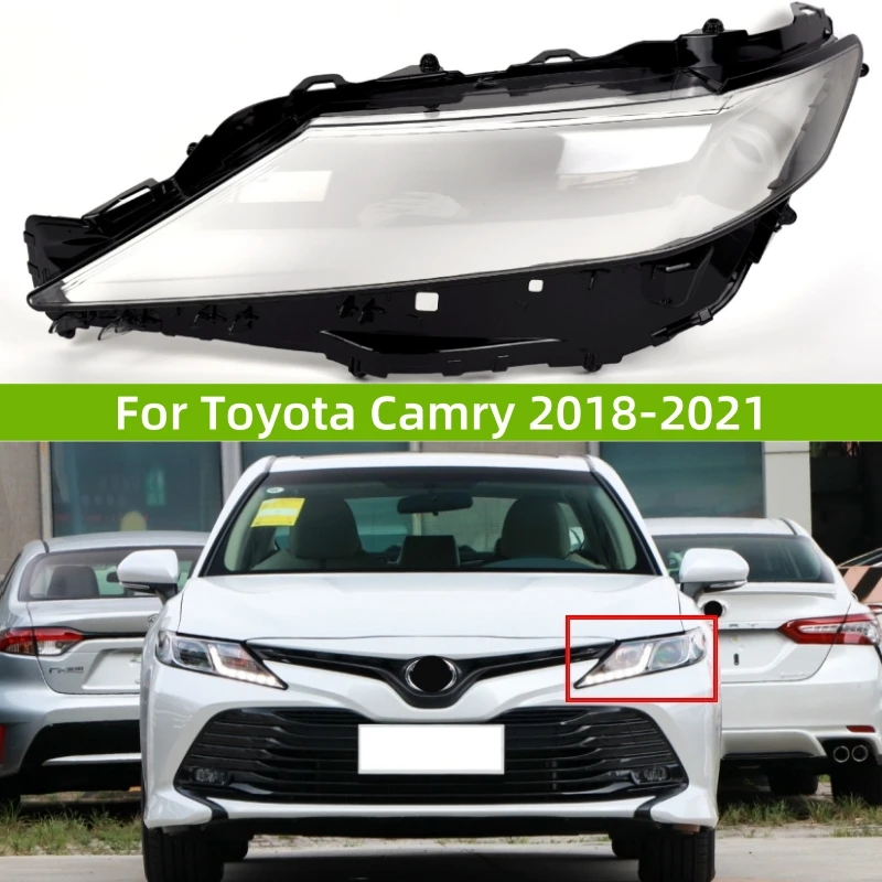

Для Toyota Camry 2018 2019 2020 2021, аксессуары для автомобильных фар, линзы, замена оригинального абажура