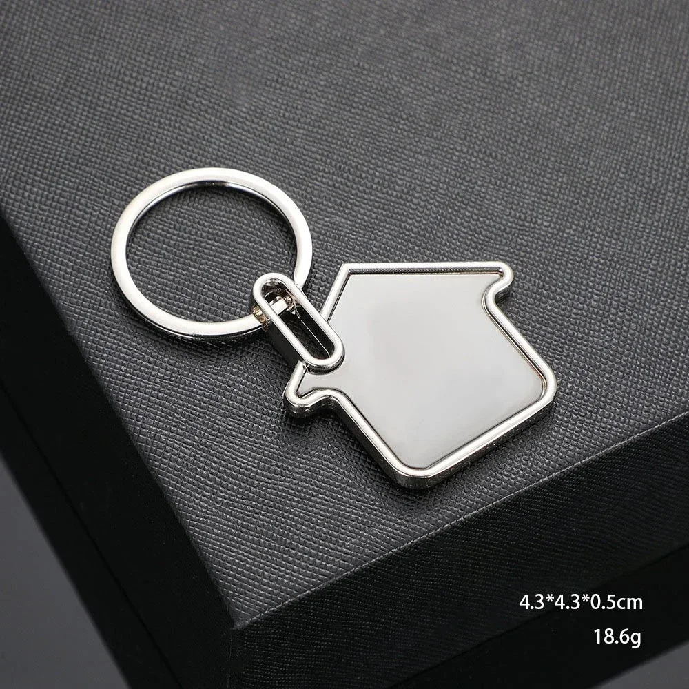 Customized Logo Metal Stainless Steel Car Keychain Laser Engrave Advertising Gift Key Chain Personalize Name Number Keyring